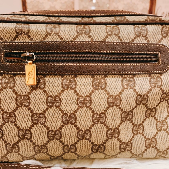 Vintage Gucci Canvas Crossbody Bag - Picture 3 of 6